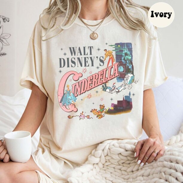 Kids Disney Shirt, Vintage Disney Cinderella Comfort Colors Shirt, Walt Disney Princess Shirt, Cinderella Shirt