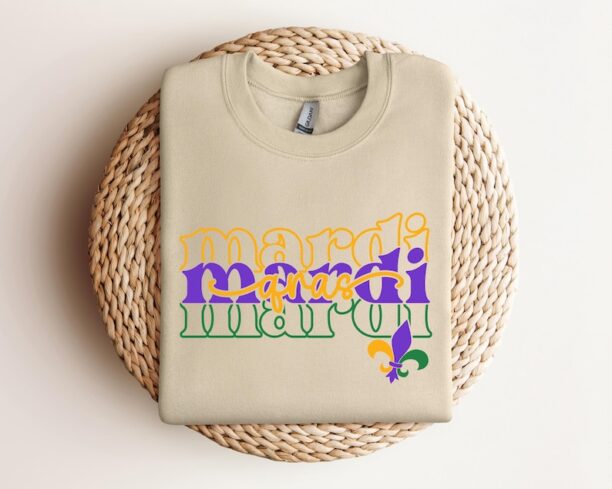 Retro Mardi Gras Sweatshirt, Mardi Gras Carnival Shirt, Women Mardi Gras Costume, New Orleans Cruise Shirt