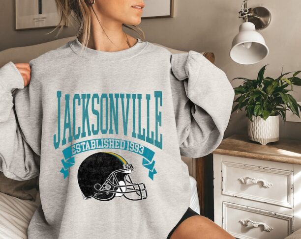 Jacksonville Football Sweatshirt Jaguars Shirt Jacksonville Football Crewneck Retro Vintage Jaguars Shirt Jags shirt