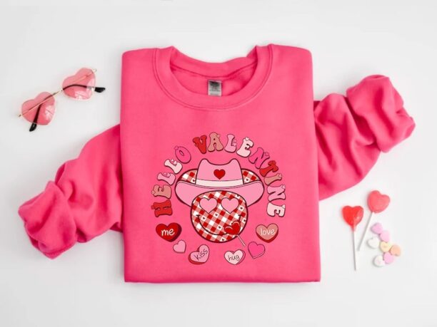 Hello Valentine's Day Shirt, Valentines Day Shirts For Woman, Cute Valentine Shirt, Valentines Day Gift