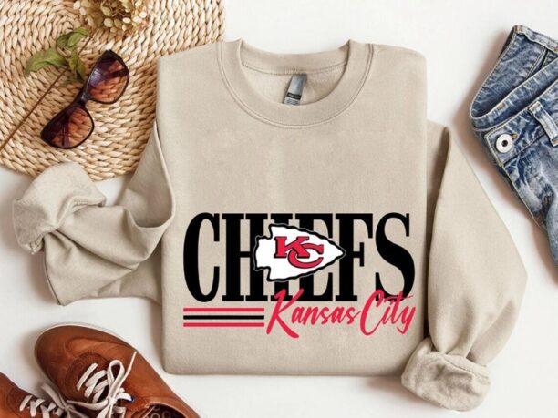 Vintage-style Kansas City Football Sweatshirt Football Fan Gift: Kansas City Football Crewneck