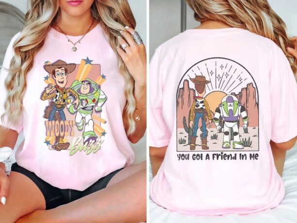 Retro Toy Story Comfort Colors Shirt, Disney Toy Story Shirt, Youve Got a Friend in Me Shirts, Buzz and Woody Shirt