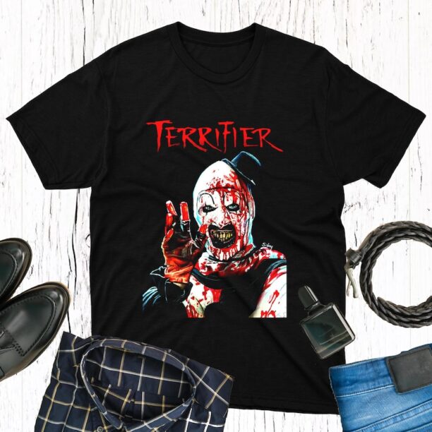 Horror Terrifier Movie Poster T Shirt, Gift for Her, Gift for Him, Horror Movie Fan Shirt