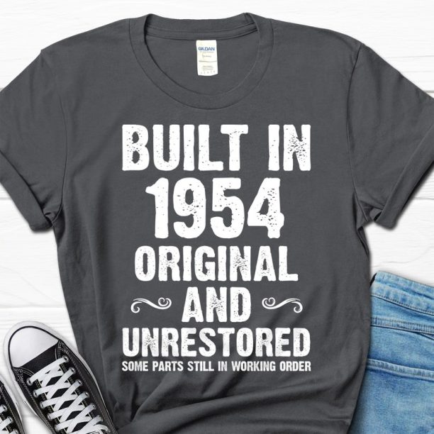 70th Birthday Gift for Men, Built in 1954 Men’s Shirt, 70th Birthday Men’s Gift, 70th Bday T-shirt, 70 B-day Gifts