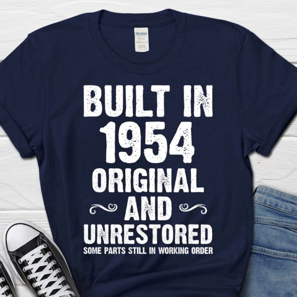 70th Birthday Gift for Men, Built in 1954 Men’s Shirt, 70th Birthday Men’s Gift, 70th Bday T-shirt, 70 B-day Gifts