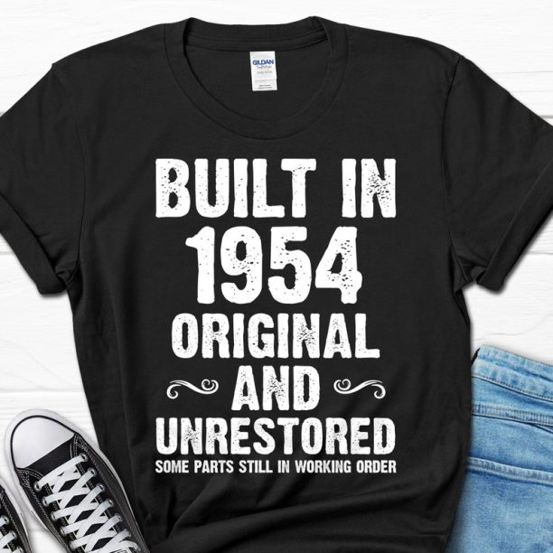 70th Birthday Gift for Men, Built in 1954 Men’s Shirt, 70th Birthday Men’s Gift, 70th Bday T-shirt, 70 B-day Gifts