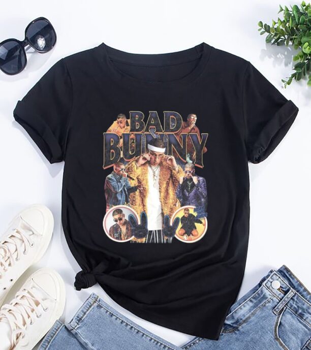 Bad Bunny 90s Vintage Shirt, Bad Bunny Merch, Graphic Bad Bunny T-Shirt, 2024 Most Wanted Tour Bad Bunny Shirt