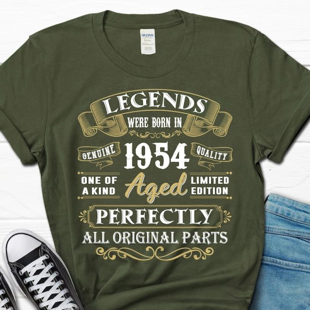 70th Birthday Gift, Born In 1954 Shirt, 70th Birthday Men’s Gift, 70th Bday T-shirt, 70 B-day Legend Gifts