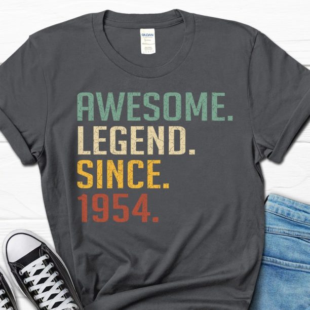 70th Birthday Men's Gift, Legend Since 1954 Shirt for him, 70th Birthday Gift, 70th Bday T-shirt, 70 B-day Gifts