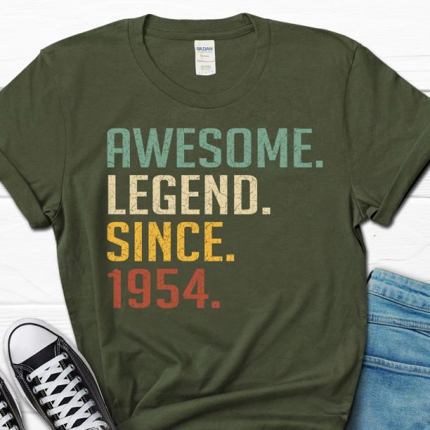 70th Birthday Men's Gift, Legend Since 1954 Shirt for him, 70th Birthday Gift, 70th Bday T-shirt, 70 B-day Gifts