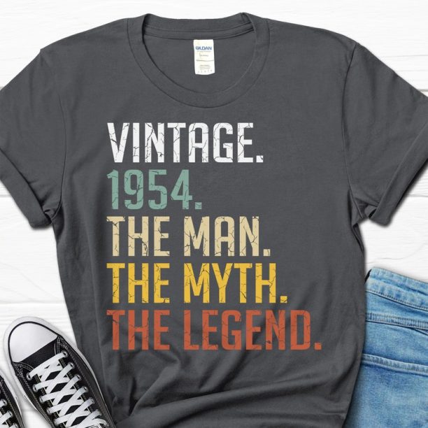 70th Birthday Gift for Men, 70th Birthday Men’s Shirt, Born in 1954 Tee, 70 B-day Gifts, 70th Bday T-shirt