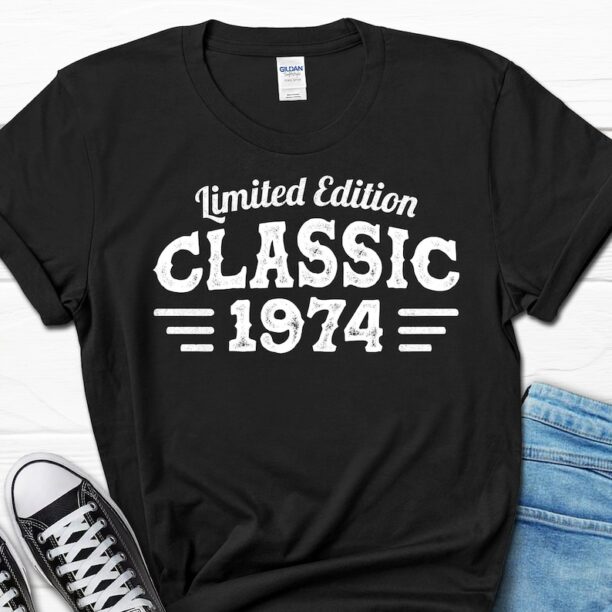 Classic 1974 Shirt, 50th Birthday Gift for Men, Birthday Gift from Wife, Dad Birthday Gift, Turning 50 T-Shirt