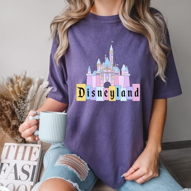 Comfort Colors® Colorful Castle Shirt, Disney Castle T-Shirt, Disneyland Shirt, Magic Kingdom Shirt, Castle Shirt