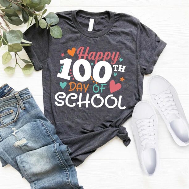 Happy 100th Day Of School Shirt, 100 Days of School Shirt, 100 Day Gift, 100th Day Of School Celebration