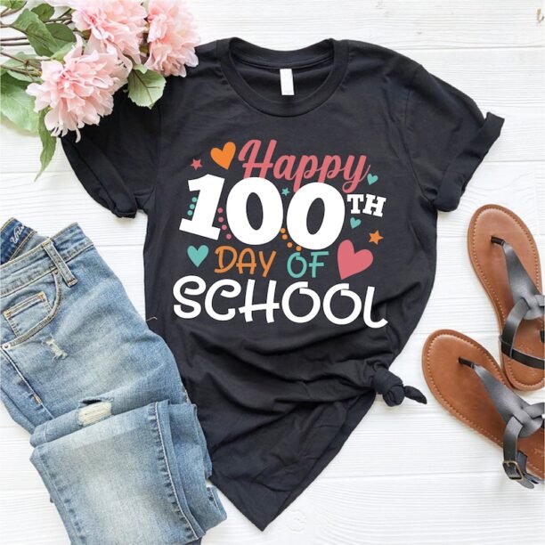 Happy 100th Day Of School Shirt, 100 Days of School Shirt, 100 Day Gift, 100th Day Of School Celebration