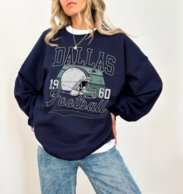 Dallas Football Vintage Sweatshirt/ Dallas Football Shirt/ Cowboys Sweatshirt/ Dallas Fan Shirt Gift/ Cowboys Football