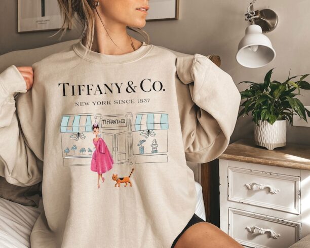 Orangey Audrey Hepburn Breakfast at Tiffany's Sweatshirt, Audrey Hepburn Shirt, Audrey Hepburn Sweatshirt
