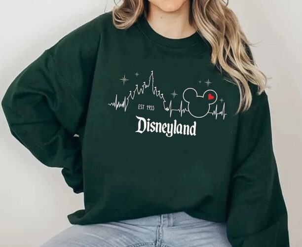 Disney Castle Mickey Mouse Heartbeat Disneyland Shirt, Disneyland Est 1955, Vintage Disney T-shirt, Birthday Gift