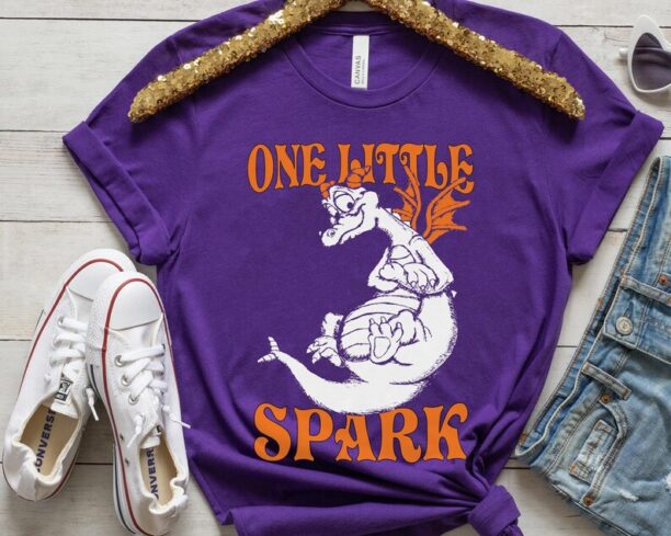 Retro Figment Dragon One Little Spark Shirt, Purple Figment Epcot Disney T-shirt, Epcot Theme Park, Family Vacation