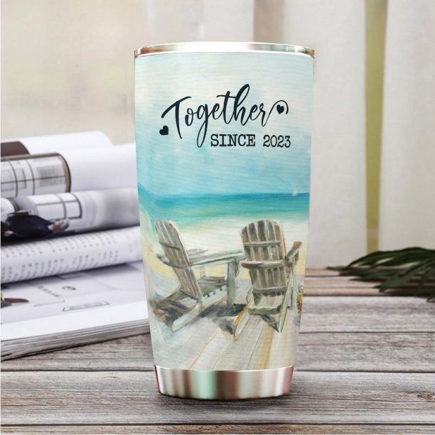 Couple Gifts, Together Since 2023 Tumbler, Tumbler Mug, 20Oz Tumbler, His And Hers Gifts, Anniversary Gift For Couple