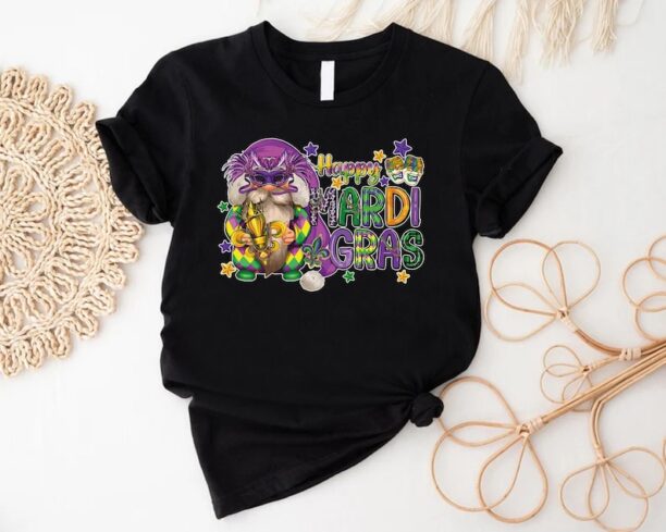 Happy Mardi Gras T-Shirt, Mardi Gras Gnome Shirt, Mardi Gras Festival Shirt, Fat Tuesday Gift, Gnome Sweatshirt