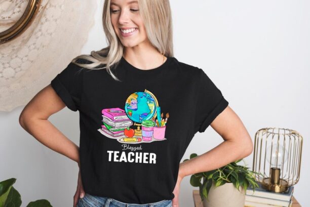 Blessed Teacher Shirts, Teach Love Inspire Shirt, Back To School Shirt, First Grade Teacher Shirts