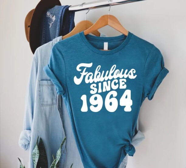 60th Birthday Tshirt,Fabulous Since 1964 Shirt,Sixty Birthday Shirt,Born In 1964 Shirt,60th Birthday Gifts