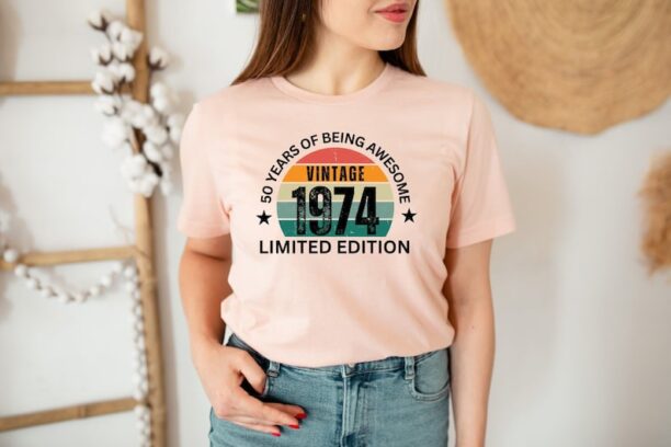 50th Birthday 1974 Shirt, 1974 Birthday Gift, 50th Birthday Shirt, 50th Vintage Birthday Shirt, 1974 Vintage Tee