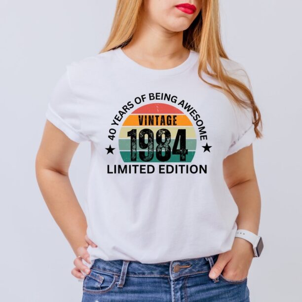 40th Birthday Shirt, 1984 40th Birthday Shirt, 40th Retro Vintage Gift, Vintage 1984 Tees, 1984 Retro