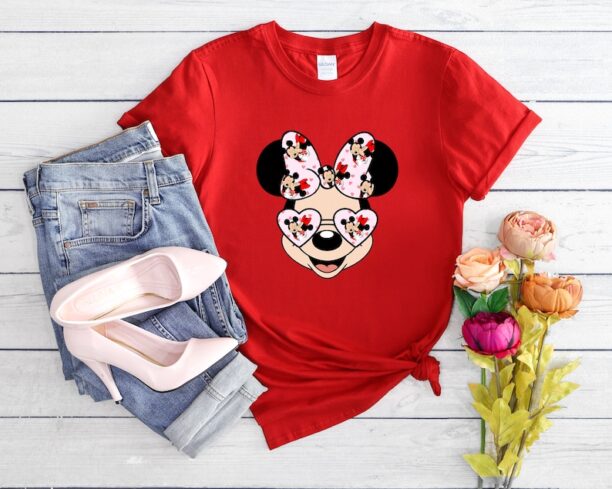 Minnie Mouse Love Shirt, Valentines Day Gift, Minnie Love T-Shirt, Mickey and Minnie Love, Gift for Mom, Kids Shirt