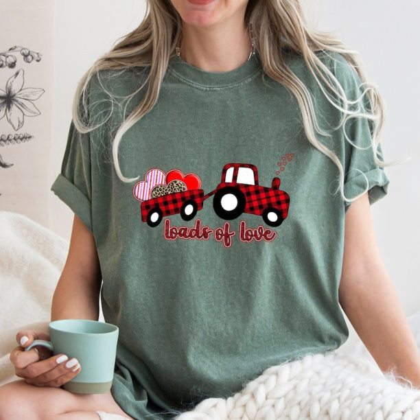 Comfort Colors® Load Of Love Shirt, Valentine Truck T-shirt, Red Truck Valentine Shirt, Truck Lover T-Shirt