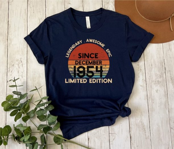 Limited Edition December 1954 70 years old T-Shirt, 70th Birthday Shirt, 1954 Shirt, Gift For 70th Birthday