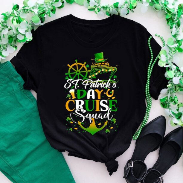 St. Patrick's Day Cruise Squad Shirt, Shamrock Cruise Ship Lover, Happy St Patrick's Day, Funny Cruise Ship