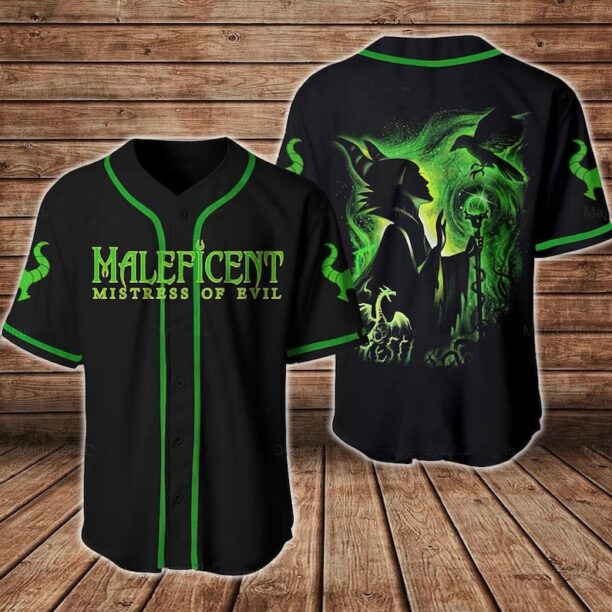 Maleficent Baseball Jersey Shirt, Disney Maleficent Jersey Shirt, Maleficent Baseball Jersey