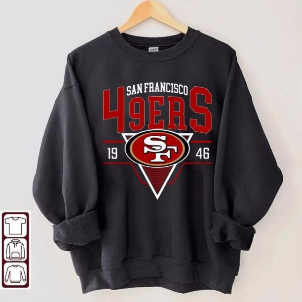 Vintage San Francisco Football Unisex Sweatshirt , San Francisco Crewneck Shirt, Vintage 80s Retro Style Football Shirt