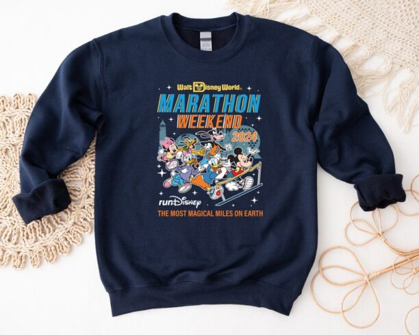 Two-sided runDisney Marathon The Parks Tour Shirt, Walt Disney World Running Shirt