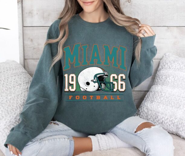 Miami Football Sweatshirt , Miami Football shirt , Vintage Style Miami Football Sweatshirt , Miami Fan Gift