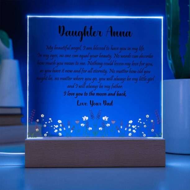 Personalized Plaque For Daughter, Gift For Daughter From Dad, Daughter's Birthday Gift, Daughter Valentine's Day Gift