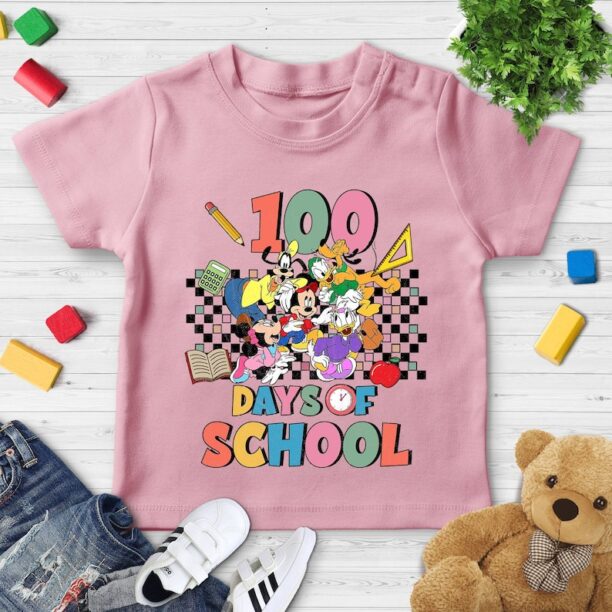 Mickey and Friends 100 Days of School Shirts, Peace Out 100 Days of School Shirt, Mickey 100th Day Of School Shirt