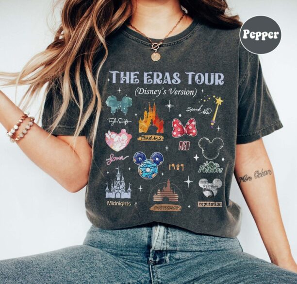 Disney The Eras Tour Shirt, Mickey Era Shirt, Retro Disneyland Castle Shirt, Mickey Minnie Eras Tour Shirt