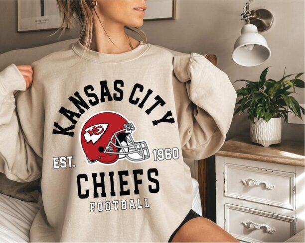 Kansas City Chiefs Est 1960 Football Crewneck Sweatshirt, KC Chiefs Gameday NFL Playoffs Shirts