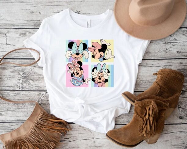 Retro Minnie Mouse Shirt,Minnie Mouse Collage Shirt,Minnie Besteis T-Shirt,Woman Disney Tee,Disney Girls Trip T-shirt