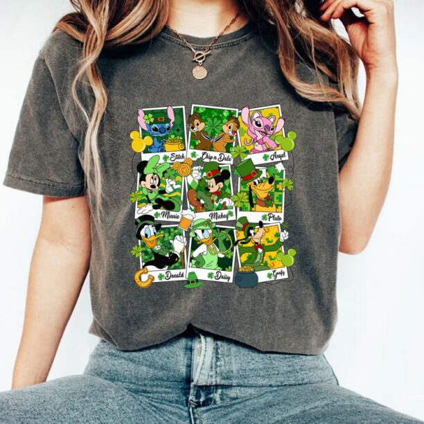 Happy St Patrick's Day Shirt, Mouse and Friend Shirt, Saint Patrick's Day, Shamrock Shirt, Lucky Vibes, 4 Leaf Clover