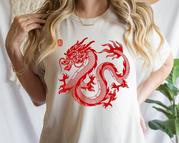 Chinese New Year Dragon Sweatshirt, 2024 New Year Chinese Shirt, Happy Chinese New Year Sweatshirt