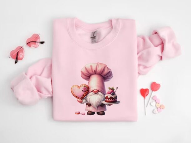 Gnome Love Shirt, Valentines Day Gift, Lovers Day Tee, Valentines Day Shirt, Gift for Women, Gnome Heart Shirt