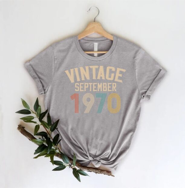 54th Birthday, 1970 Vintage Shirt,Month Birthday Shirt, 54th Birthday Gift for Women, Vintage Birthday Party