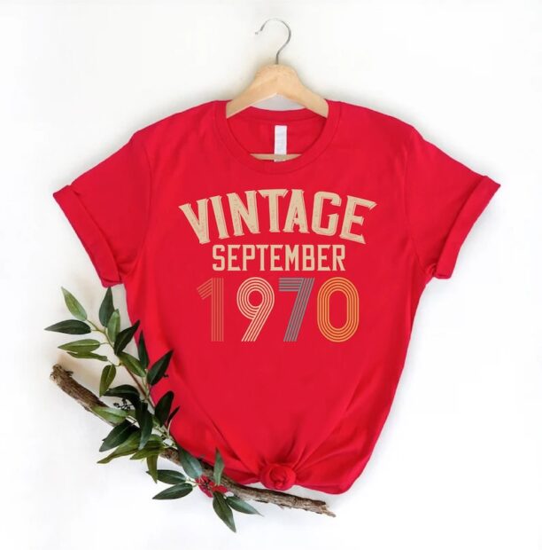 54th Birthday, 1970 Vintage Shirt,Month Birthday Shirt, 54th Birthday Gift for Women, Vintage Birthday Party