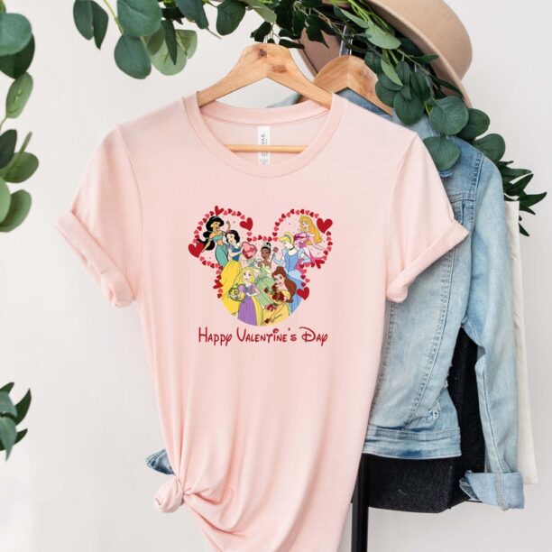 Disney Princess Valentine Shirt, Disney Princess Happy Valentines Day shirt, Princess Valentine Shirt.