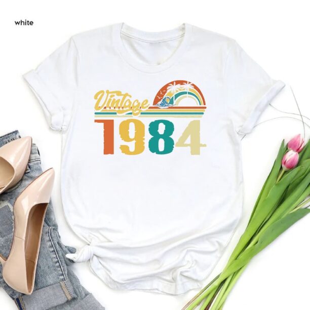 40th Birthday Gift Women, Retro 40th Birthday Shirt, 40th Birthday T-Shirt, Vintage 1984 Shirt, 40 Years Birthday Shirt