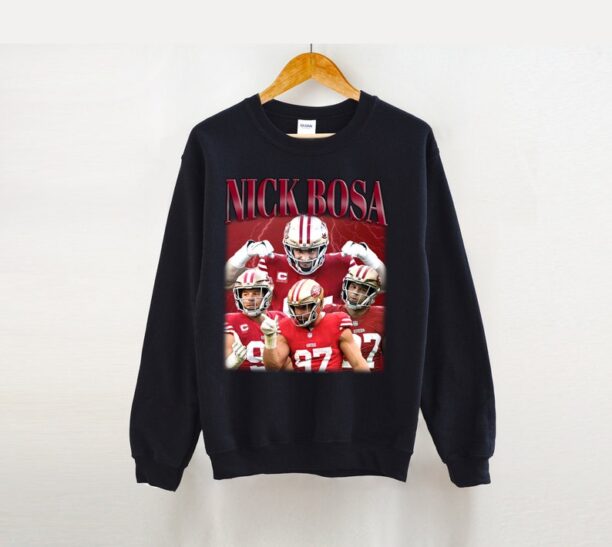 Nick Bosa T-Shirt, Nick Bosa Shirt, Nick Bosa Tees, Retro T-Shirt, Vintage Shirt, Hip hop Graphic, Trendy Shirt